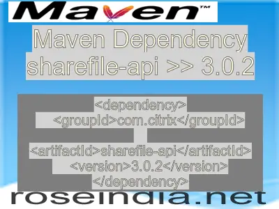 Maven dependency of sharefile-api version 3.0.2