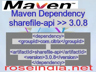 Maven dependency of sharefile-api version 3.0.8