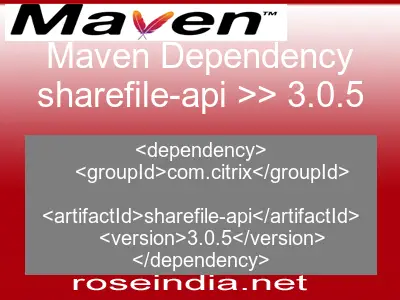 Maven dependency of sharefile-api version 3.0.5