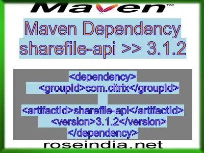 Maven dependency of sharefile-api version 3.1.2