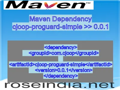 Maven dependency of cjoop-proguard-simple version 0.0.1