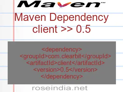 Maven dependency of client version 0.5