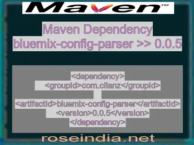 Maven dependency of bluemix-config-parser version 0.0.5