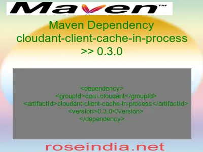 Maven dependency of cloudant-client-cache-in-process version 0.3.0