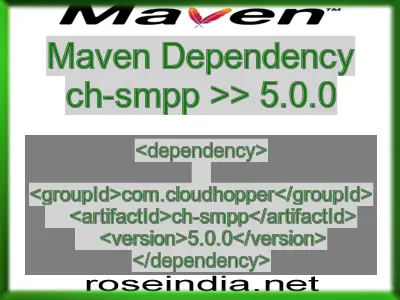 Maven dependency of ch-smpp version 5.0.0