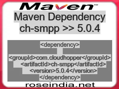 Maven dependency of ch-smpp version 5.0.4