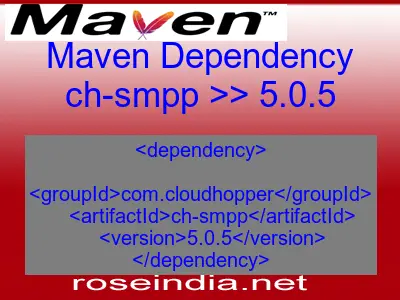 Maven dependency of ch-smpp version 5.0.5