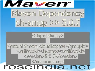 Maven dependency of ch-smpp version 5.0.7