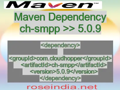 Maven dependency of ch-smpp version 5.0.9