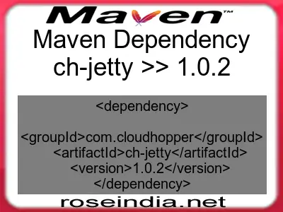 Maven dependency of ch-jetty version 1.0.2