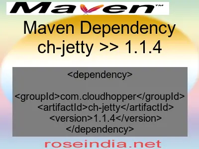 Maven dependency of ch-jetty version 1.1.4