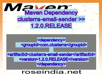 Maven dependency of clusterra-email-sender version 1.2.0.RELEASE