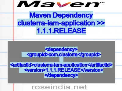 Maven dependency of clusterra-iam-application version 1.1.1.RELEASE