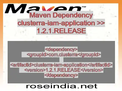 Maven dependency of clusterra-iam-application version 1.2.1.RELEASE