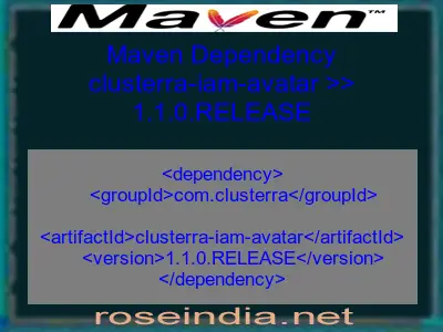 Maven dependency of clusterra-iam-avatar version 1.1.0.RELEASE