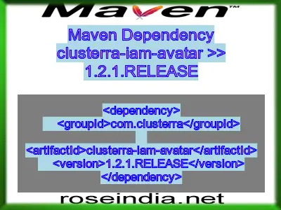 Maven dependency of clusterra-iam-avatar version 1.2.1.RELEASE