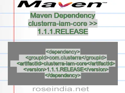 Maven dependency of clusterra-iam-core version 1.1.1.RELEASE