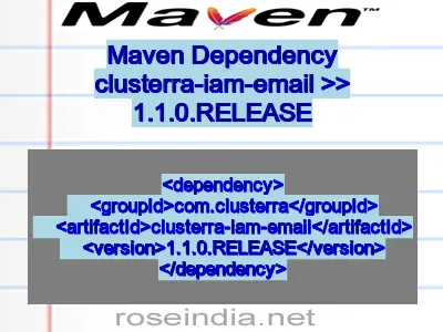 Maven dependency of clusterra-iam-email version 1.1.0.RELEASE