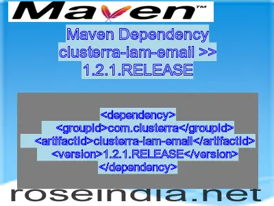 Maven dependency of clusterra-iam-email version 1.2.1.RELEASE