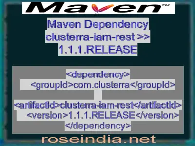 Maven dependency of clusterra-iam-rest version 1.1.1.RELEASE