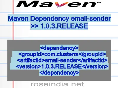 Maven dependency of email-sender version 1.0.3.RELEASE