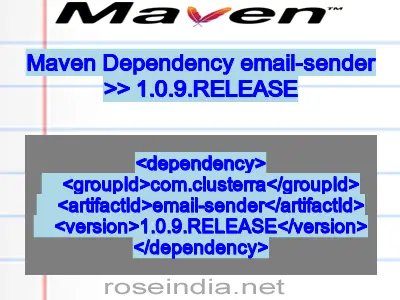 Maven dependency of email-sender version 1.0.9.RELEASE