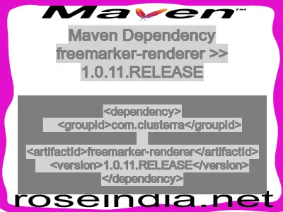 Maven dependency of freemarker-renderer version 1.0.11.RELEASE