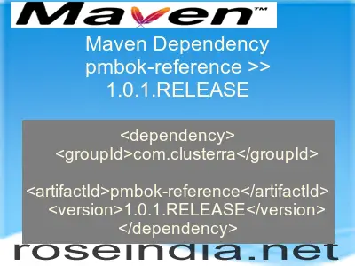 Maven dependency of pmbok-reference version 1.0.1.RELEASE