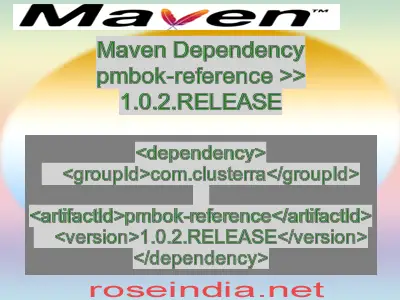 Maven dependency of pmbok-reference version 1.0.2.RELEASE