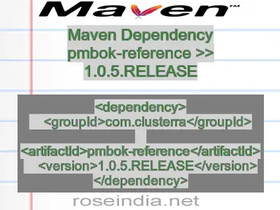 Maven dependency of pmbok-reference version 1.0.5.RELEASE