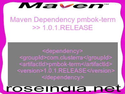 Maven dependency of pmbok-term version 1.0.1.RELEASE