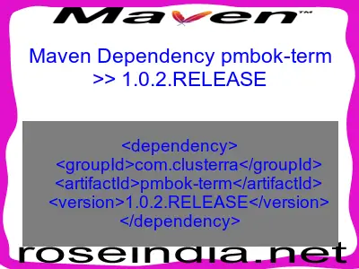 Maven dependency of pmbok-term version 1.0.2.RELEASE