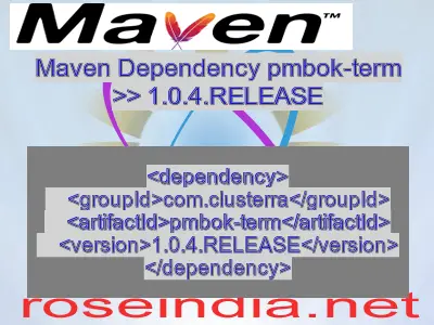 Maven dependency of pmbok-term version 1.0.4.RELEASE