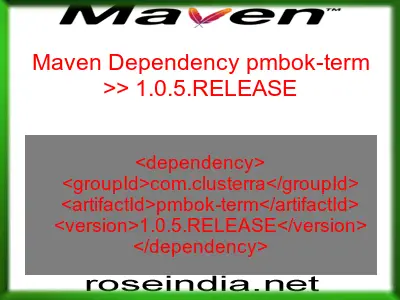 Maven dependency of pmbok-term version 1.0.5.RELEASE