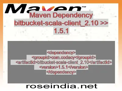 Maven dependency of bitbucket-scala-client_2.10 version 1.5.1