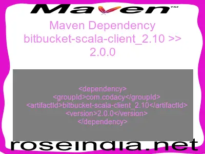 Maven dependency of bitbucket-scala-client_2.10 version 2.0.0