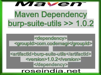 Maven dependency of burp-suite-utils version 1.0.2