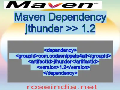 Maven dependency of jthunder version 1.2