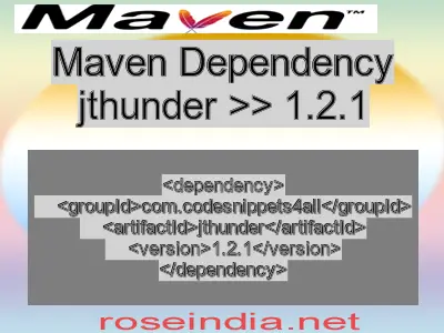 Maven dependency of jthunder version 1.2.1