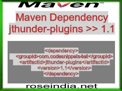 Maven dependency of jthunder-plugins version 1.1