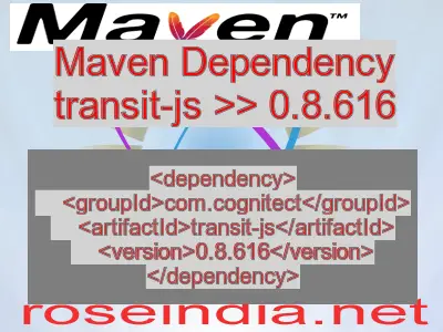 Maven dependency of transit-js version 0.8.616