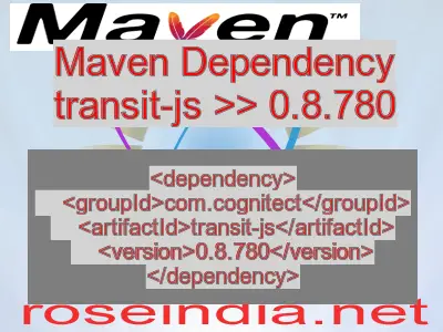 Maven dependency of transit-js version 0.8.780