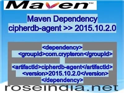 Maven dependency of cipherdb-agent version 2015.10.2.0