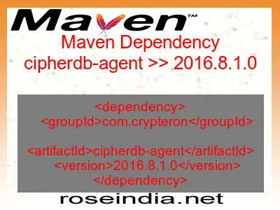 Maven dependency of cipherdb-agent version 2016.8.1.0