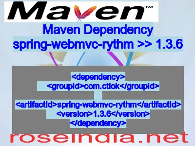 Maven dependency of spring-webmvc-rythm version 1.3.6