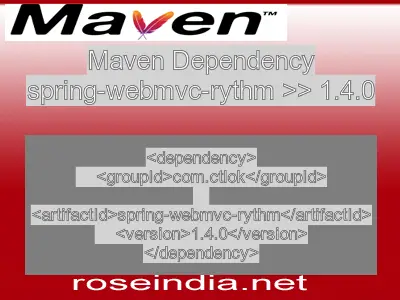 spring webmvc maven dependency