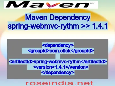 Maven dependency of spring-webmvc-rythm version 1.4.1