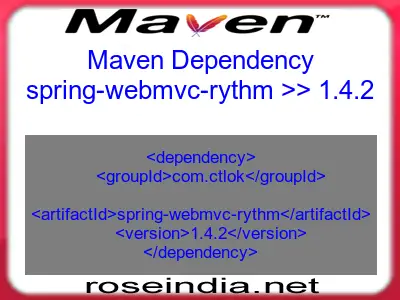 Maven dependency of spring-webmvc-rythm version 1.4.2