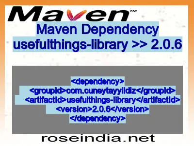 Maven dependency of usefulthings-library version 2.0.6