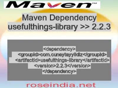 Maven dependency of usefulthings-library version 2.2.3